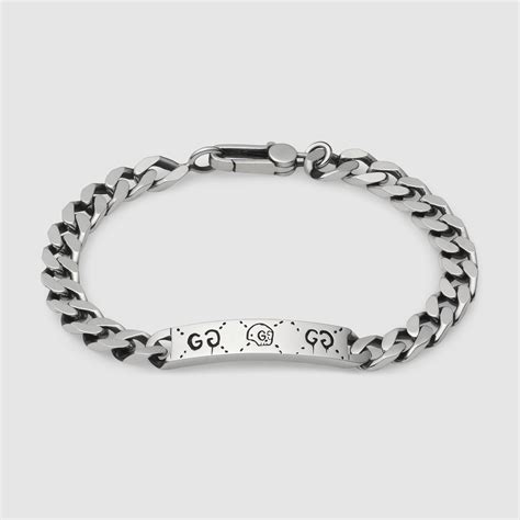 gucci ghost chain bracelet silver|Gucci ghost chain bracelet in silver.